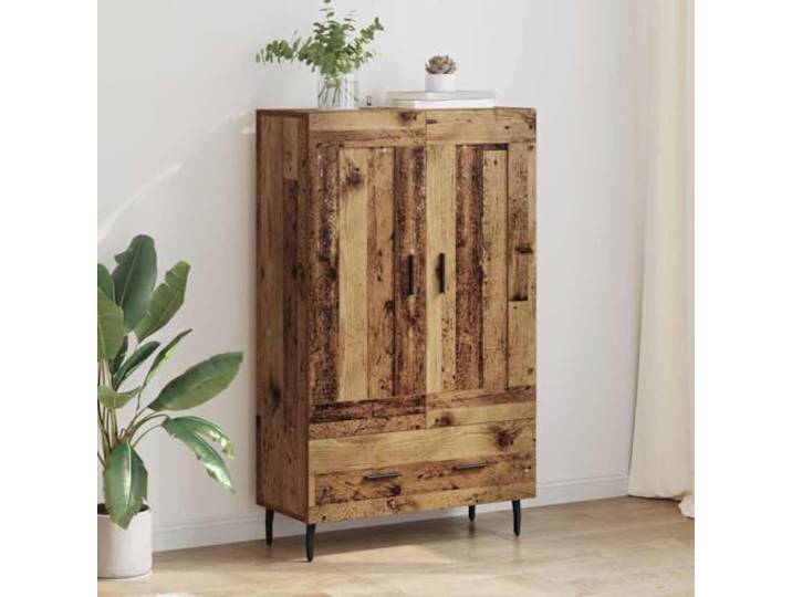 Elegantes Highboard für die Wohnzimmereinrichtung in Altholz, modernes Sideboard zur Aufbewahrung und Dekoration aus Holzwerkstoff mit Stauraum, stabiles Highboard