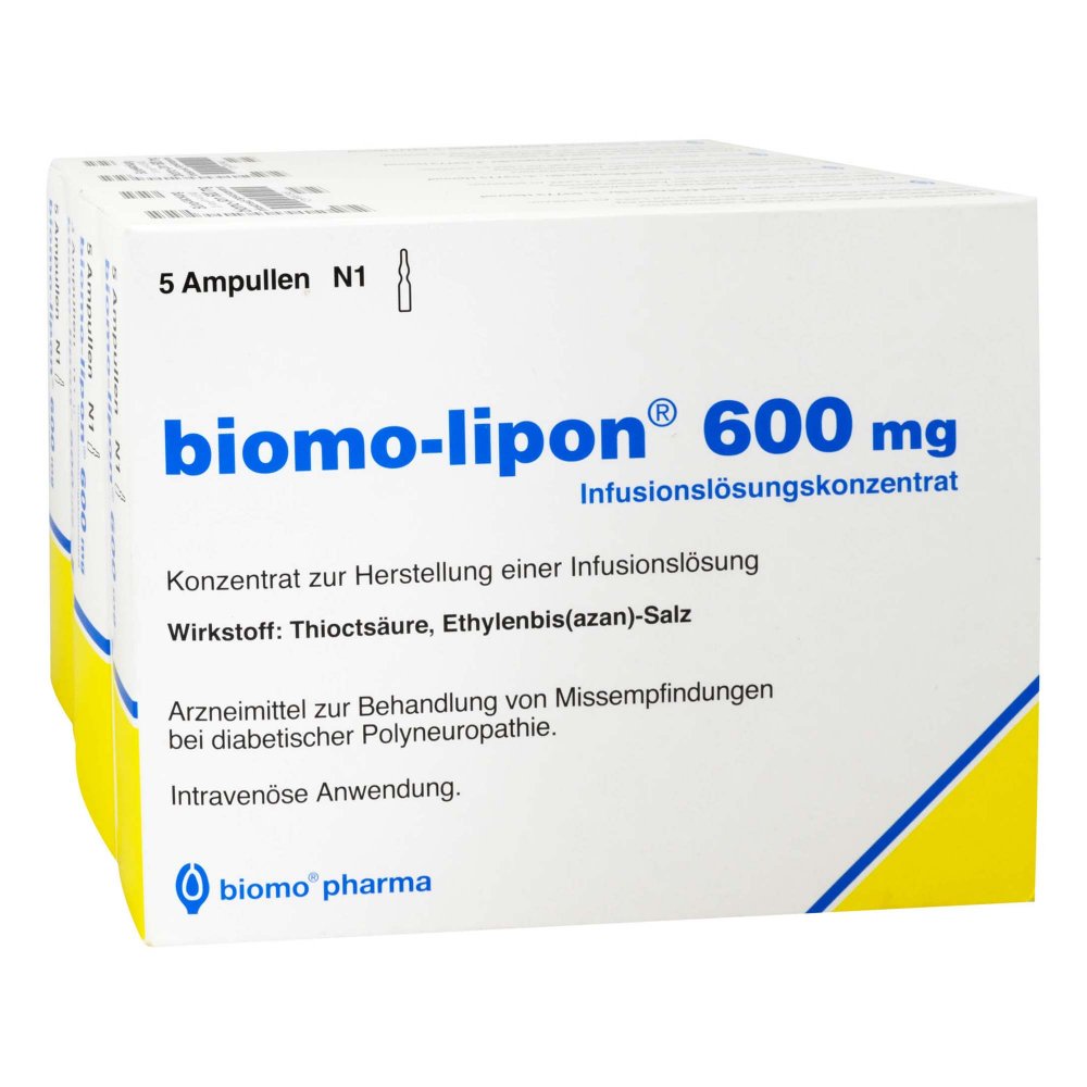 biomo pharma GmbH Biomo Lipon 600 mg Ampullen 06897646