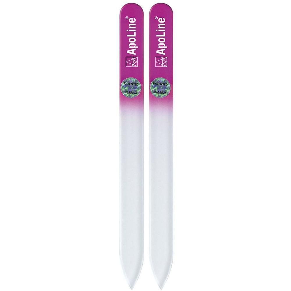 Apoline Nagelfeile Glas 14 cm pink 2x 2x1 St