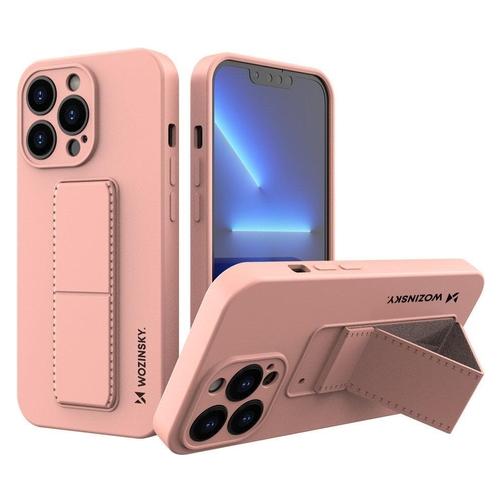 Wozinsky Kickstand Case iPhone 13 mini pink silicone case with stand (Apple iPhone 13 mini) (Wozinsky Kickstand iPhone 13 Mini Rose Gold)