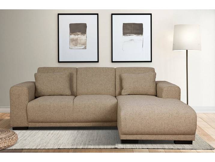 OTTO home Ecksofa BORNHOLM L-Form, B: 234 cm - OTTO. Verlässliche Qualität., Recamiere links oder rechts bestellbar, Wellenfederung, inkl. 2 Kissen