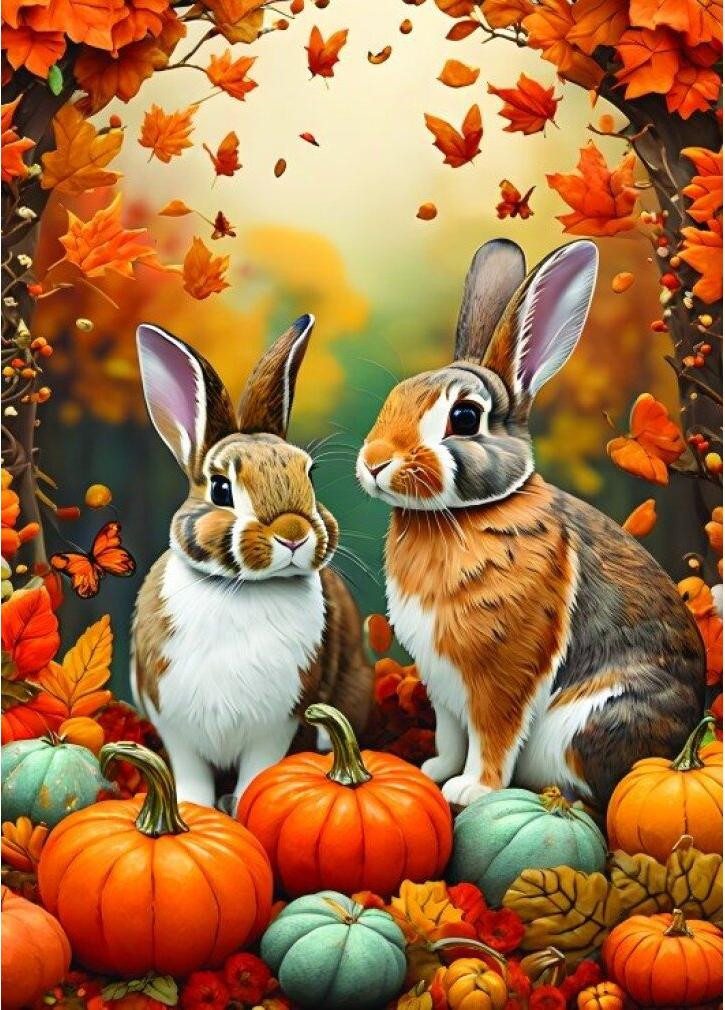 Alipson Puzzel Herfstkonijnen 500 stukjes