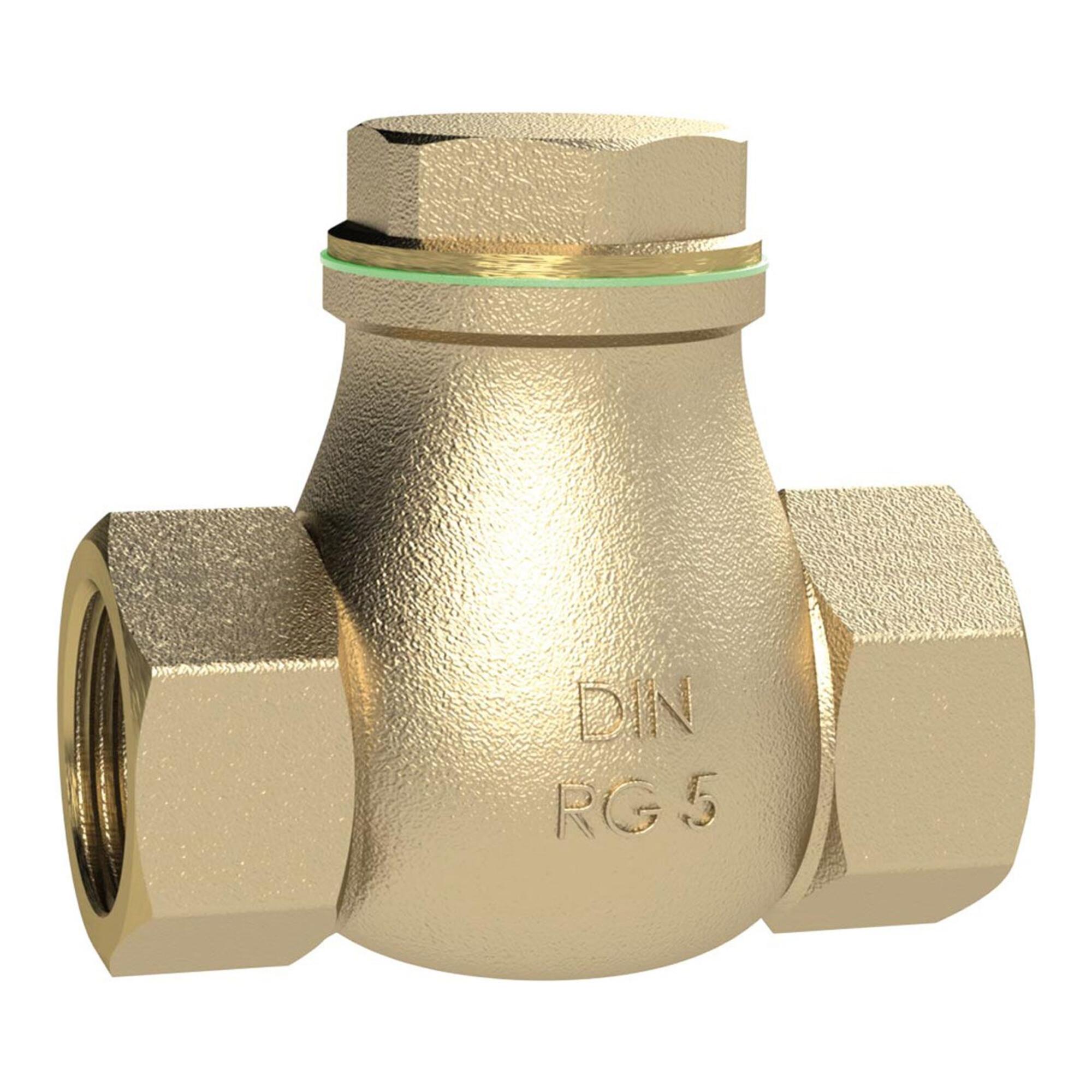 Riegler Rückschlagklappe, DN 40, Rotguss, G 1 1/2, PN max. 16 bar (RK112RG)