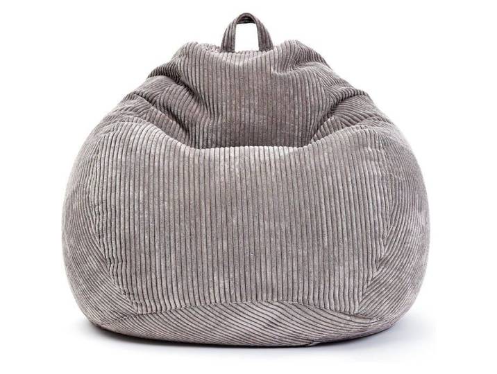 Green Bean Square XL Housse de Pouf en Velours Côtelé 90x110 cm Anthracite sans Remplissage Lavable avec Sac Interne