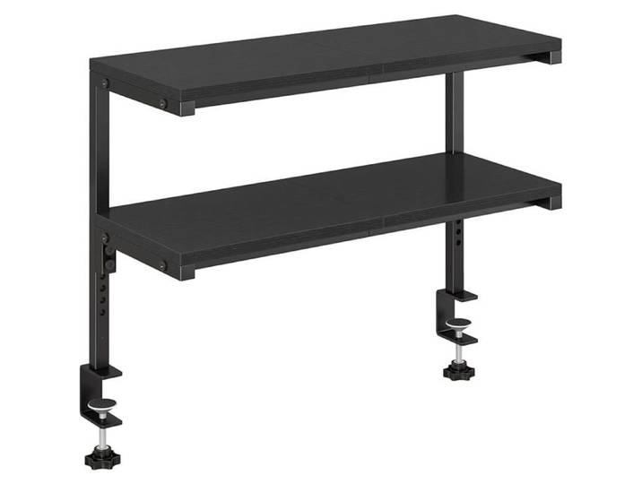 Étagère de Bureau à Pince 58 cm Grandes étagères Extension de Bureau repositionnement Flexible sans 58x42 5CM Noir VITRINE