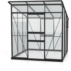 Vitavia Aktionsangebot (inkl. 60 Euro Zubehör): Gewächshaus "Palma 4450" inkl. Stahlfundamentrahmen,schwarz pulverbeschichtet,3,7 m2