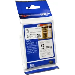 Brother P-Touch Band TZe-N221 schwarz auf weiß 9mm x 8m nicht laminiert