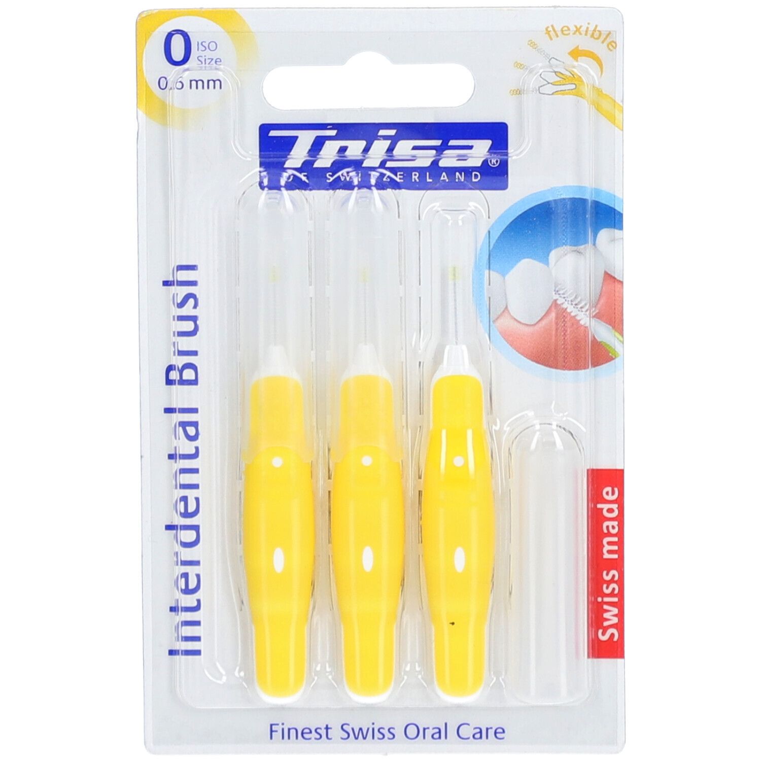 Trisa Interdental Brush ISO 0 0.6mm 3 Stk St Zahnbürste