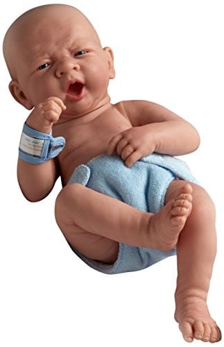 JC Toys La Newborn First Yawn Babypop, blauw, 38 cm