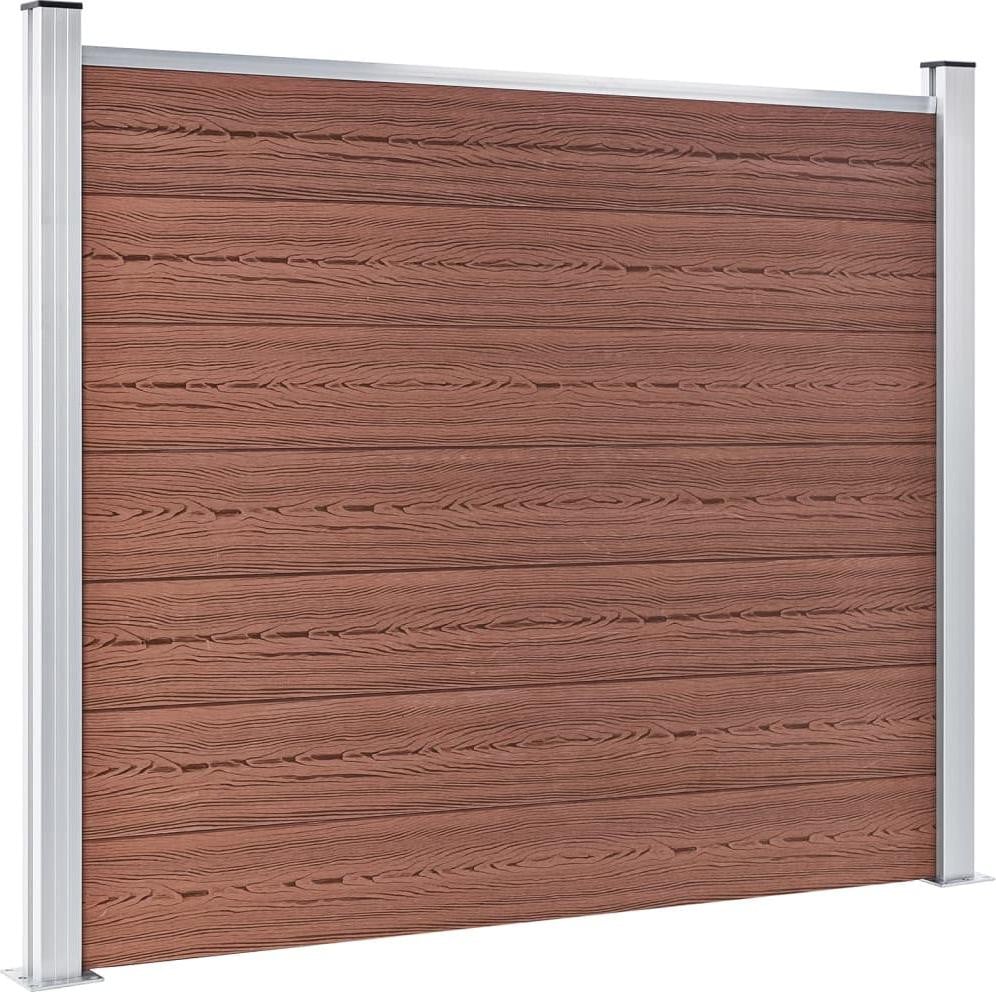 vidaXL Schuttingpaneel composiet WPC bruin 180 x 146 cm