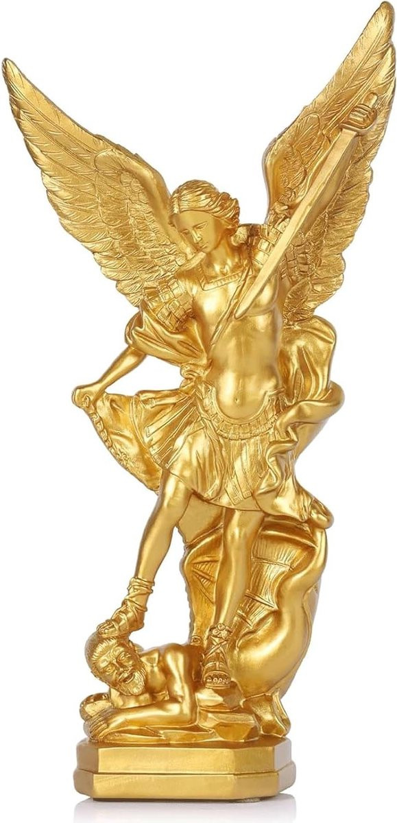 Elegant Engelbeeld in kleurrijk brons voor decoratie in huis