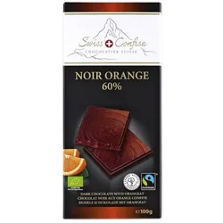 Swiss Confisa Noir Orange Dunkle Schokolade mit Orangeat bio