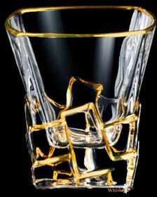 Multicon Wholesale Hub Gold Line Wine Whisky Glasses, Whiskey Glass Tumblers, Golden Painted Crystal Barware Cocktail Drinkware cliffs