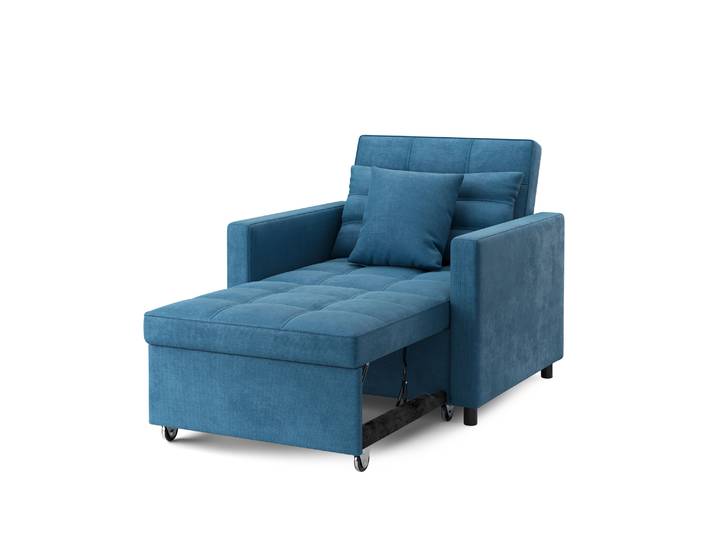 Sessel mit Schlaffunktion LINO blau