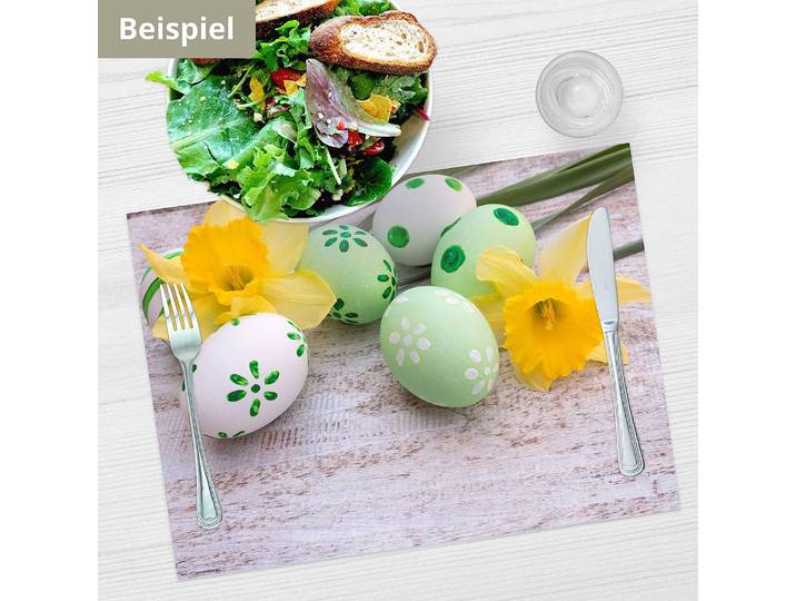Tischset Ostereier u. Glocken 12er-Set 44 x 32cm Multicolor
