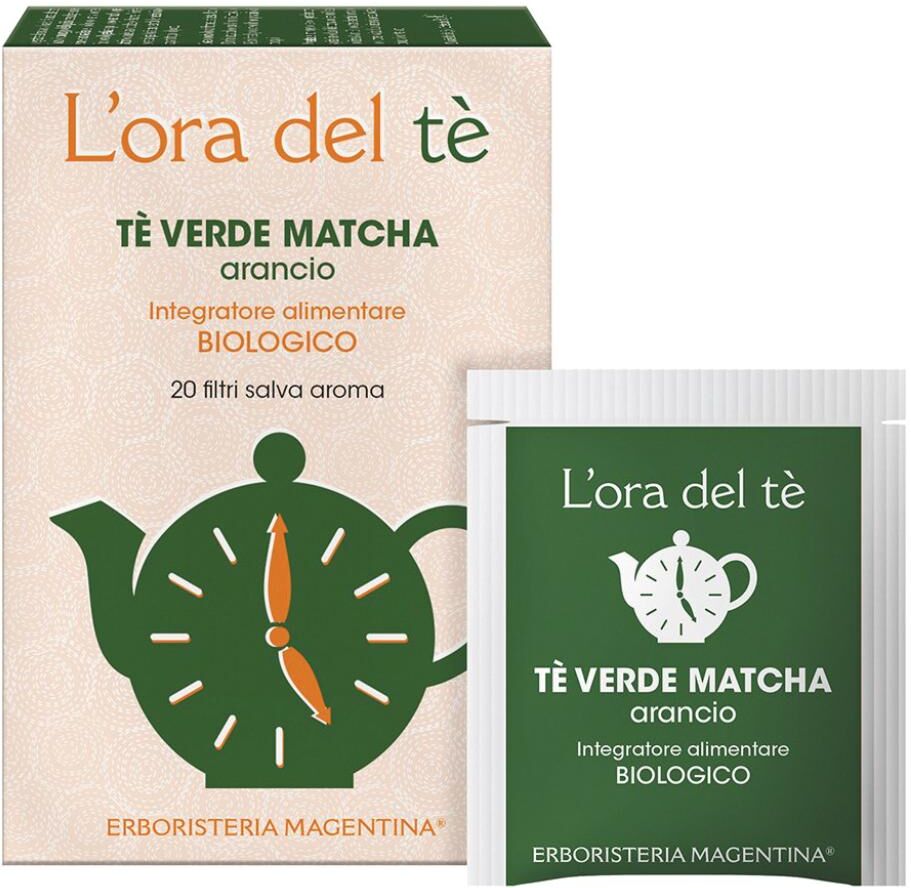 ERBORISTERIA MAGENTINA Sr TE' VERDE MATCHA ARANCIO, 20 FILTRI