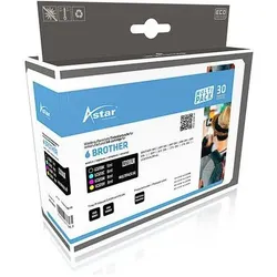Astar, Druckerpatrone, AS70045 BRO. TINTE 4 CMYK HC LC3213VALDR 4x400Seiten Blister hohe Kap
