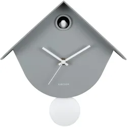 Karlsson, Wanduhr, Wall clock Cool Retro Cuckoo mouse grey