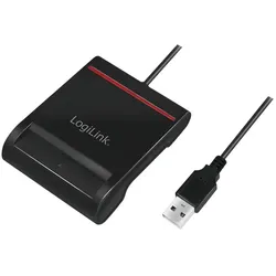 LogiLink CR0047 Smart-Card-Lesegerät Drinnen USB 2.0 Schwarz