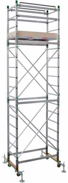 Facal Alumito Maxi - Trabattello in alluminio - Base 150 cm - Con botola - Altezza 5,4m