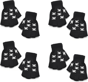 Inspire Essentials GlowSkull Halloween Skeleton Half Finger Gloves 7