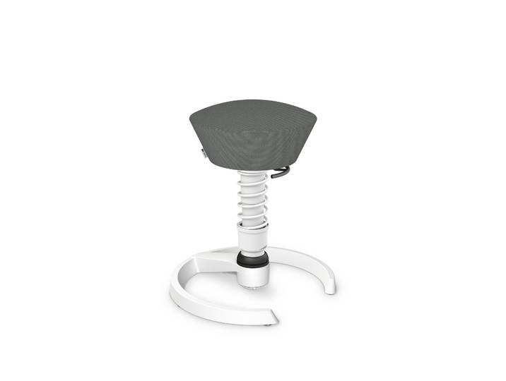 Aeris Swopper office stool Gray/White, Plastic glides, Dynamic sitting - ideal for healthy sitting