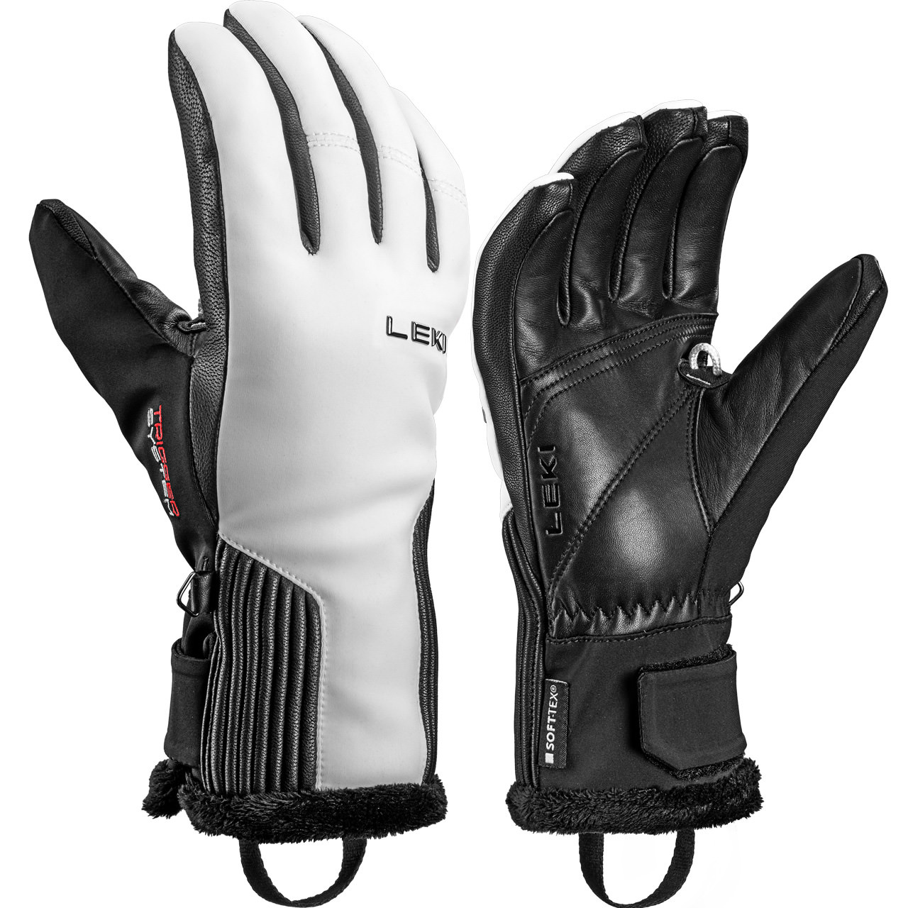 Leki Damen Handschuh VALLARTA 3D white/black - 6,5