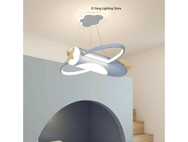Plafonniers d'avion de Style crème LED lumière de chambre d'enfant romantique chaud chambre de bébé fille garçon chambre plafonniers RC gradation
