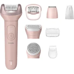 PHILIPS BRE719/00, 7 Aufsätze, Epilierer, Rosa