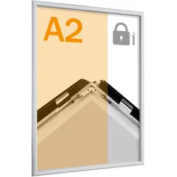Sicherheits-Klapprahmen A2 19 mm, Aluminium, silber
