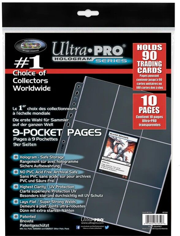 Ultra.PRO Ultra-pro : 10 Feuilles Silver pour Classeur