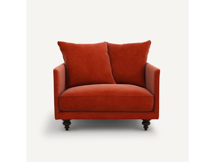 AM.PM Fauteuil velours, Lazare 1 Place Rouge Cinabre