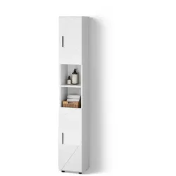 BADSCHRANK Ronco Weiß Hochglanz 30 x 192 cm