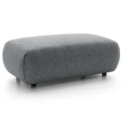 MASSENO Sitzhocker ZEST, Modern Polsterhocker, Fußhocker Grau