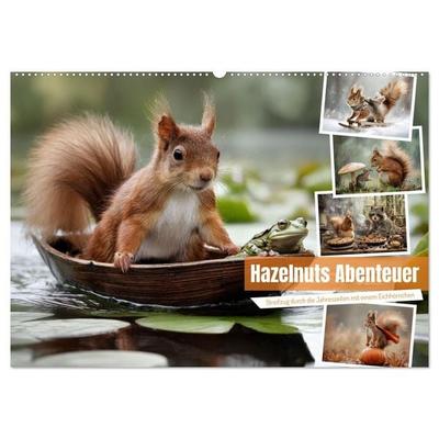 Hazelnuts Abenteuer (Wandkalender 2027 DIN A2 quer), CALVENDO Monatskalender