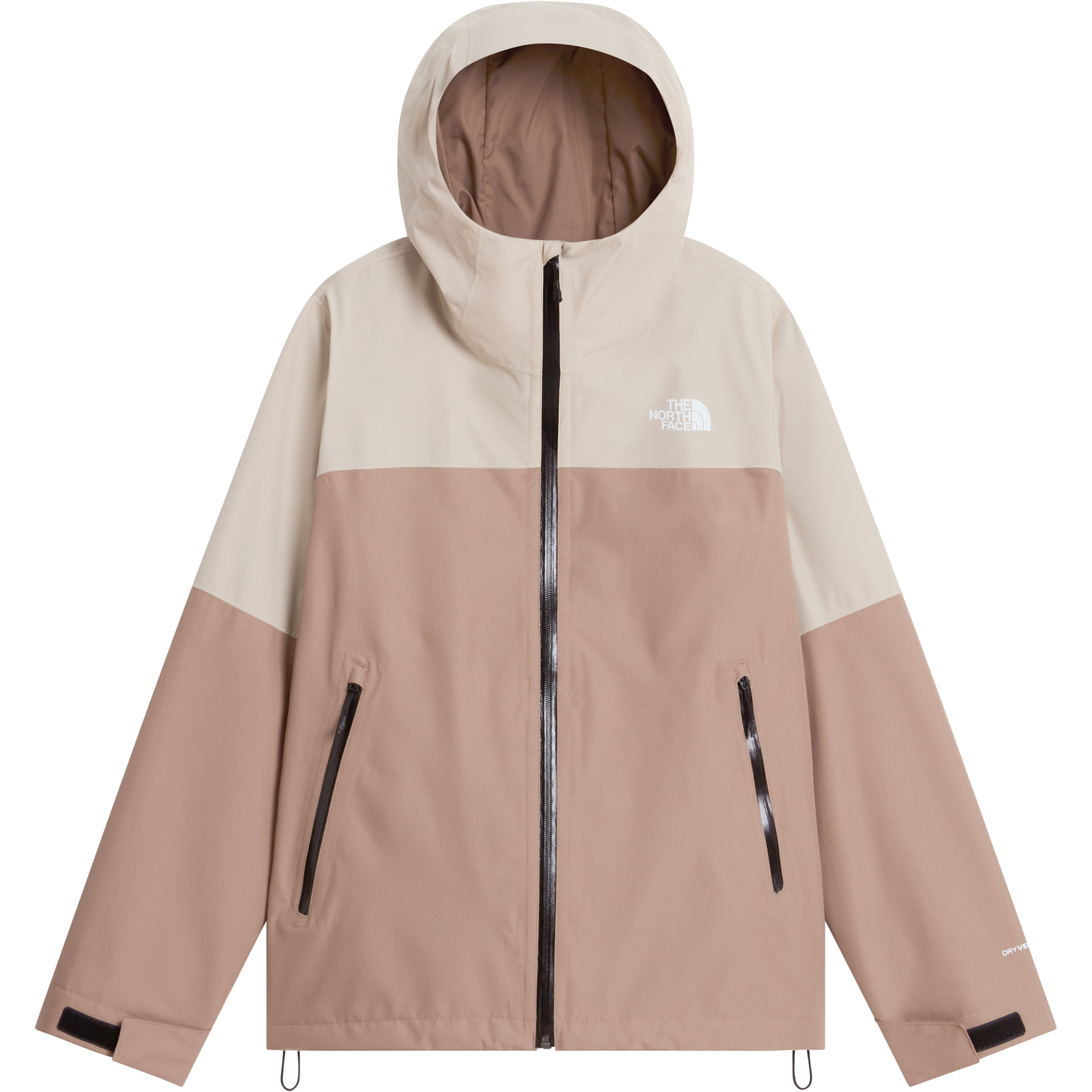 The North Face Dryvent Zip-in Damen Regenjacke beige Größe M Trekking Schnell trocknend