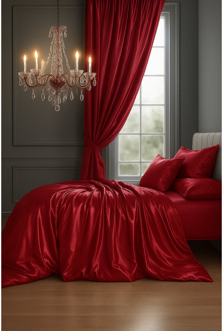 Sweet Dreams Silk No Pattern Duvet Cover Red Single Duvet Cover