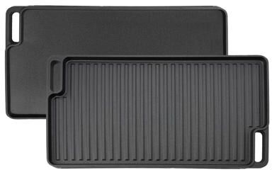 MegaChef 17.70 x 10 Inch Rectangle Cast Iron Griddle for Indoor/Outdoor Use