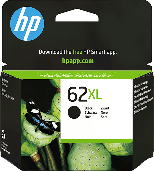 Cartucho de tinta - HP 62 XL, Negro, C2P05AE