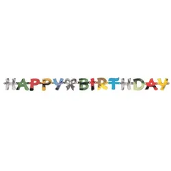 Papstar Papiergirlande »Happy Birthday« rot, 11 cm