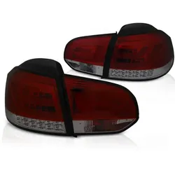 LED Lightbar Rückleuchten passend für VW Golf 6 (VI) Bj. 08-12 Rot/Smoke