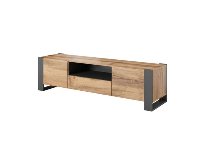 Meuble tv design décor bois acier 180cm