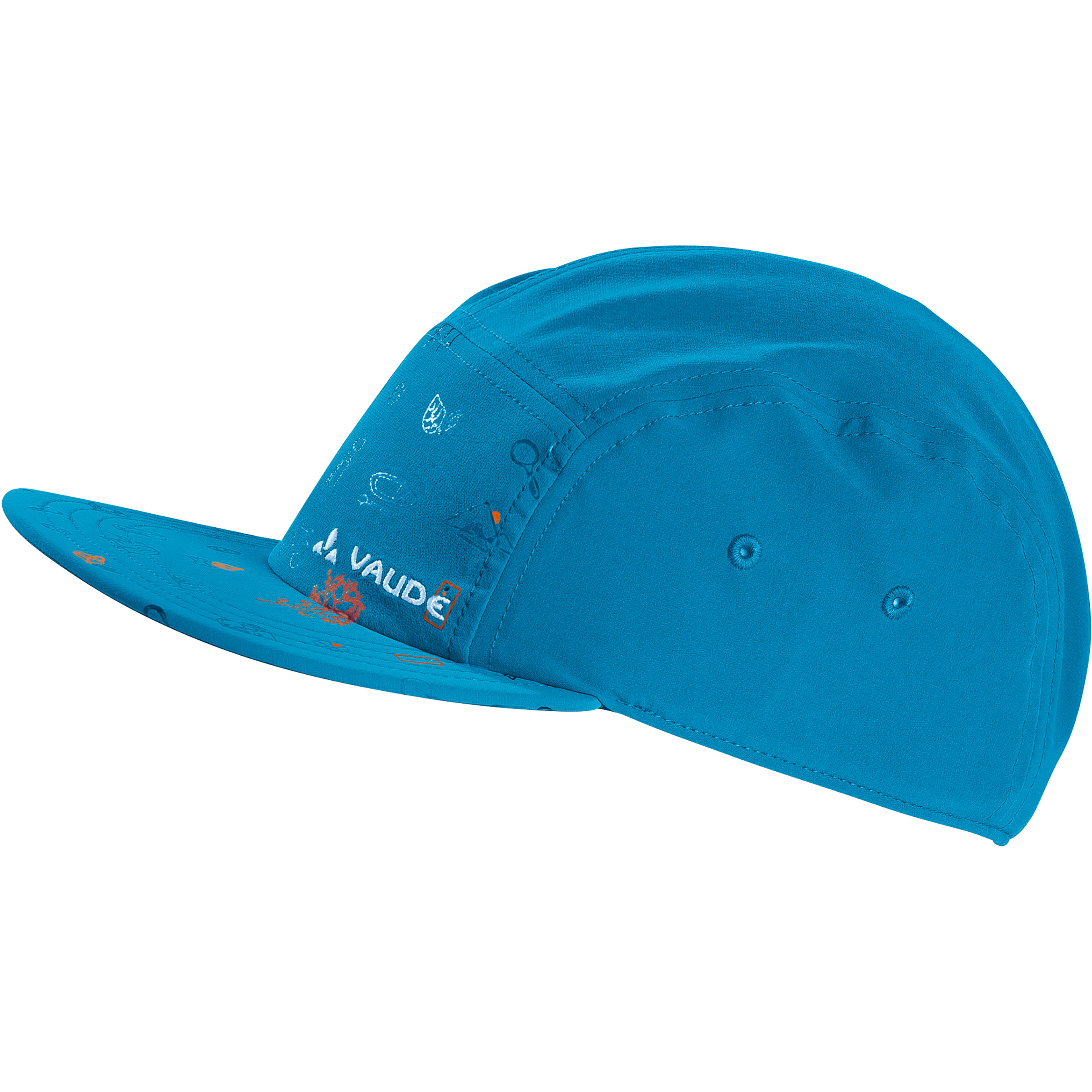 Vaude Tammar Baseball Cap Kinder Basecaps blau Größe 53 Trekking Atmungsaktiv Wasserabweisend