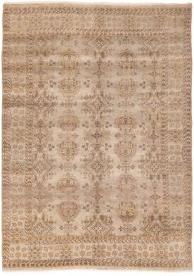 ECARPETGALLERY Hand-knotted Finest Agra Jaipur Light Grey Wool Rug - 8'7 x 12'1
