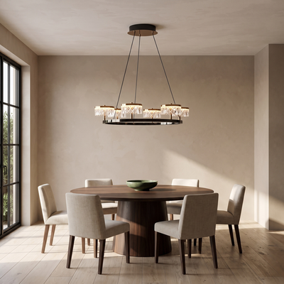 Emma Hanging Chandelier   Modern Luxury Chandelier   Single Layer / Warm White (3000k)   Bedroom Lighting   Living Room Lighting   MOD LIGHTING