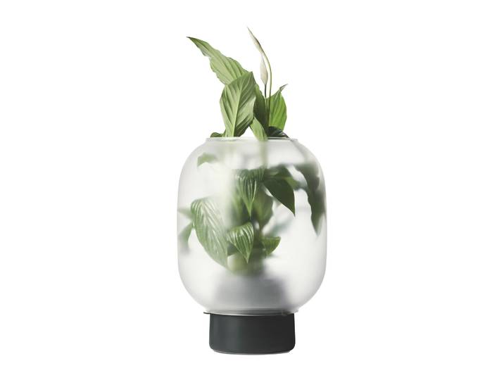 Gejst Nebl Blumentopf mit gefrostetem Glas Ø26cm Schwarz