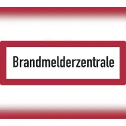 Feuerwehrschild, Brandmelderzentrale - DIN 4066 - 297x105 mm Folie selbstklebend