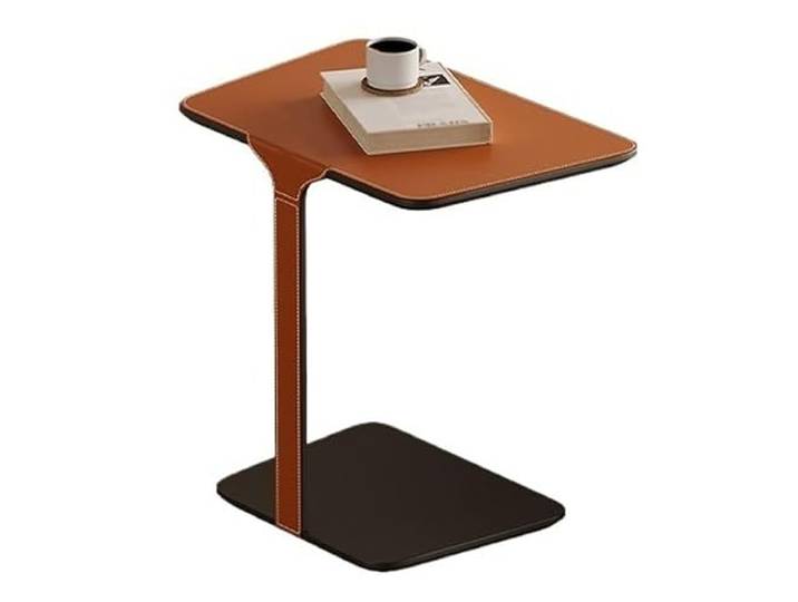 SAMCIOI Wohnzimmer-Beistelltisch, Couchtische Licht Luxus Hause Sofa Seite Tisch Sattel Leder Kleine Wohnung Einfache Quadratische Ecke Couchtisch, Nachttisch