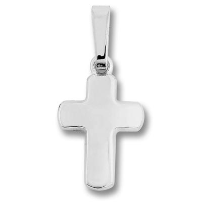 Kettenanhänger ONE ELEMENT "Kreuz Anhänger aus 333 Weißgold", silber, Schmuckanhänger, Damen, Gold Weißgold 333, Gold, Weißgold 333, Kettenanhänger, Persönlicher Akzent – schlicht, modern, aussagekräftig