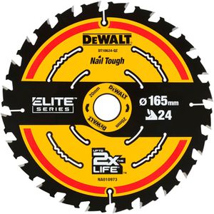 DeWalt Kreissägeblatt ELITE DT10624-QZ, 165 x 20mm, 24 Zähne, für Holz